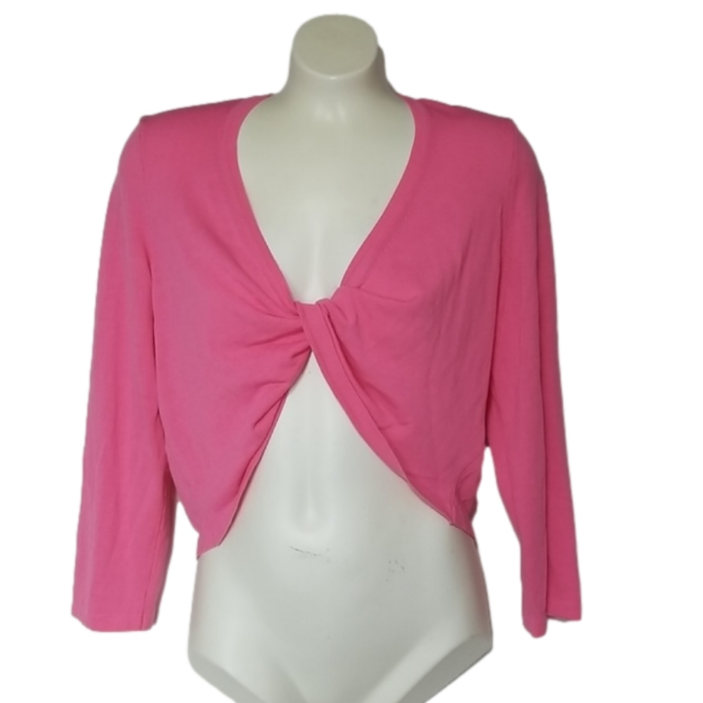 Talbots Petites Sweater Knit Long Sleeve Pink